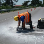 Installation of sensors in asphalt or concrete